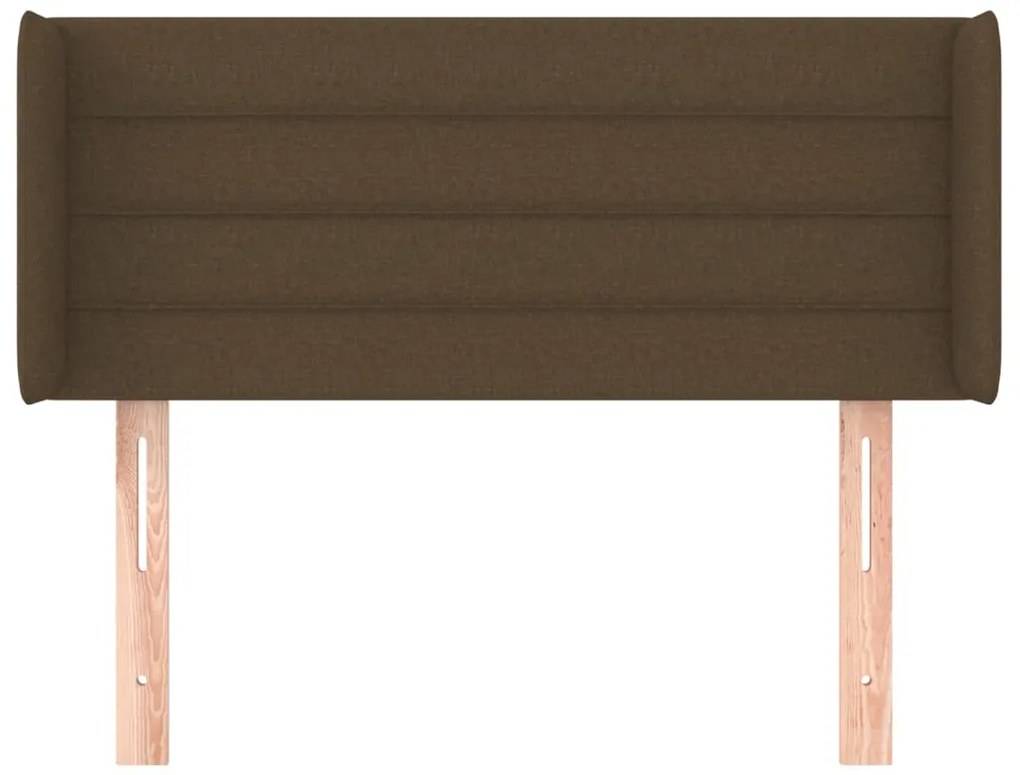 vidaXL Κεφαλάρι με Πτερύγια Σκούρο Καφέ 83x16x78/88 εκ. Υφασμάτινο