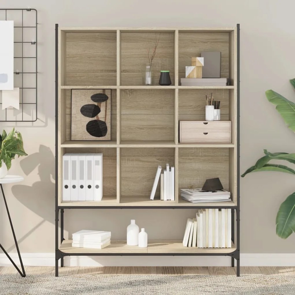 vidaXL Βιβλιοθήκη Sonoma Δρυς 102x30x141,5 εκ. από Επεξεργασμένο Ξύλο