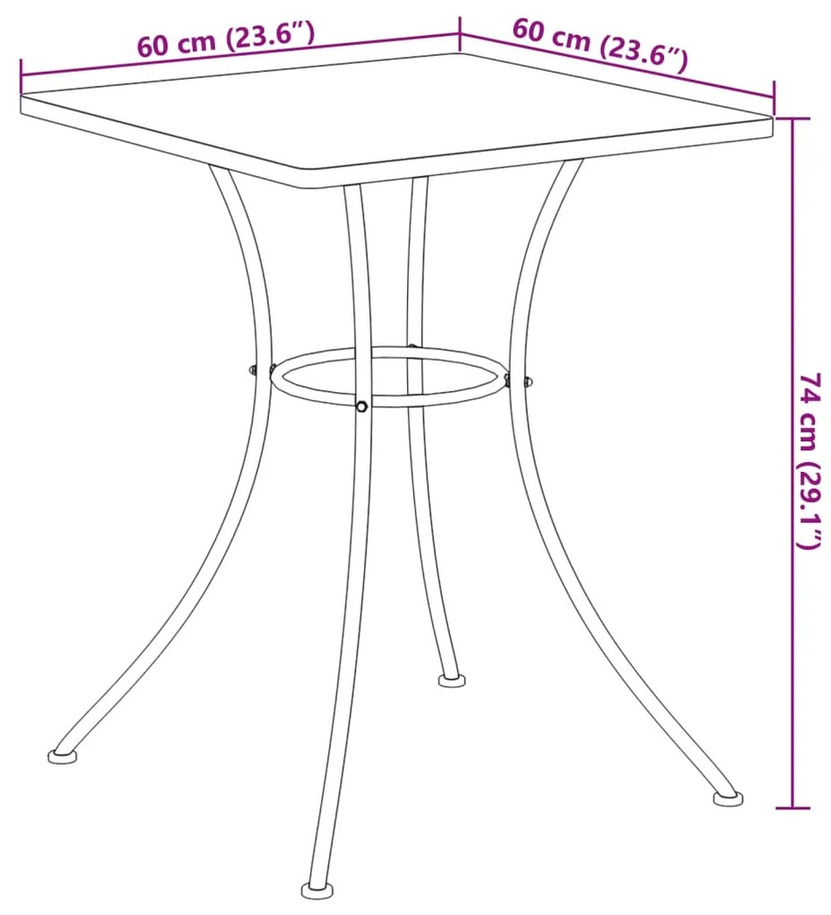 ΤΡΑΠΕΖΙ BISTRO «ΜΩΣΑΪΚΟ» ΤΕΡΑΚΟΤΑ 60X60X74 ΕΚ. ΚΕΡΑΜΙΚΟ 4003392