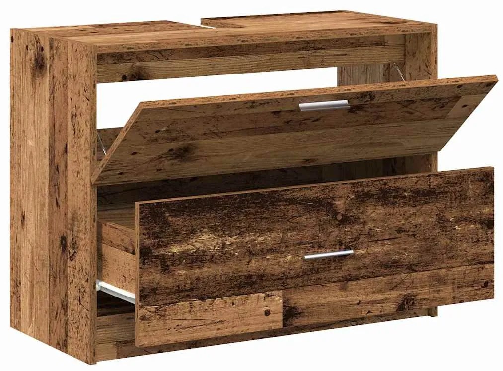 vidaXL Ντουλάπι Νεροχύτη Παλιό Ξύλο 78 x 37 x 59 cm Επεξεργασμένο ξύλο
