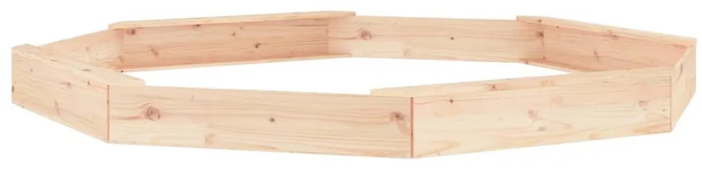 vidaXL Αμμοδόχος με Καθίσματα Οκτάγωνη από Μασίφ Ξύλο Πεύκου