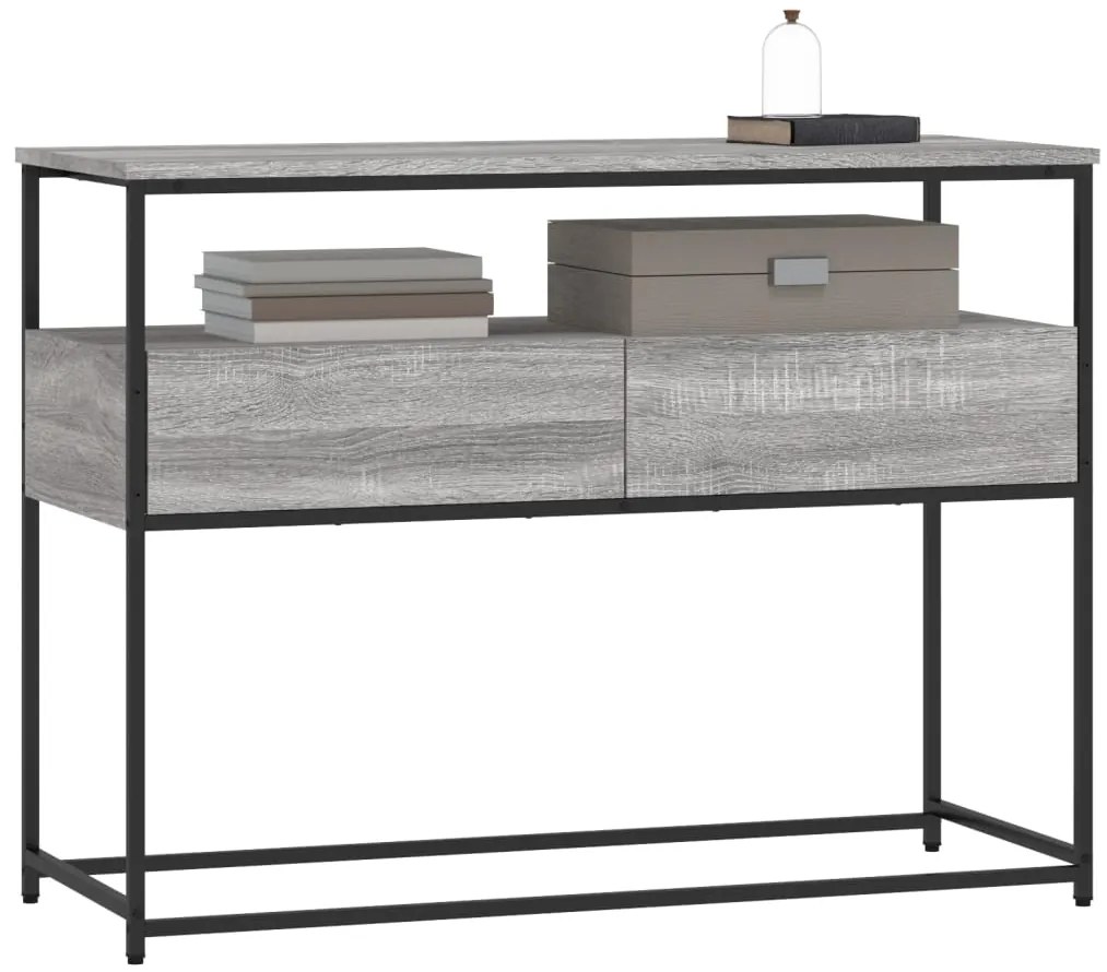 vidaXL Τραπέζι Κονσόλα Γκρι Sonoma 100x40x75 εκ. Επεξεργασμένο Ξύλο
