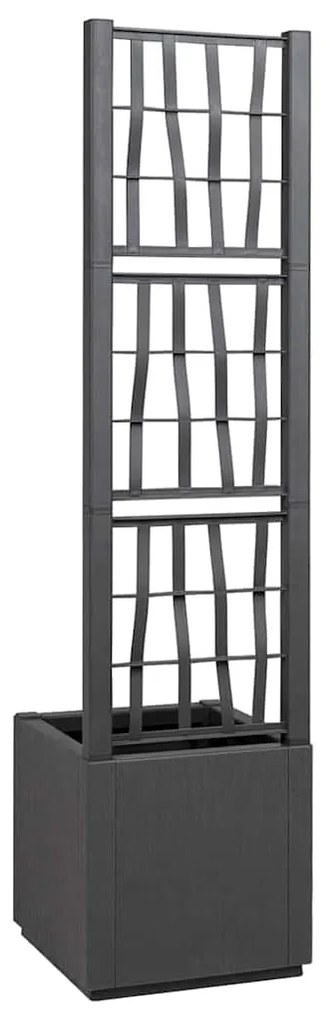 vidaXL Γλάστρα Κήπου Ανθρακί 36 x 36 x 140 εκ. Πολυπροπυλένιο