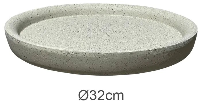 ΠΙΑΤΟ FIBER CLAY ΜΠΕΖ-ΓΡΑΝΙΤΗ ΣΤΡΟΓΓΥΛΟ ΓΙΑ ΚΑΣΠΩ - Φ32x3.5cm 5/ΚΙΒ - 06-23226-5