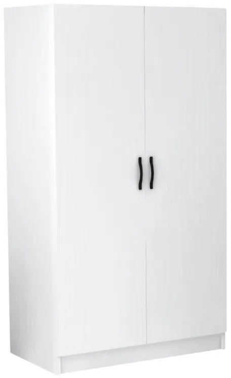 Ντουλάπα ρούχων Victoria Megapap δίφυλλη χρώμα λευκό 100x60x181εκ.-GP028-0122,1