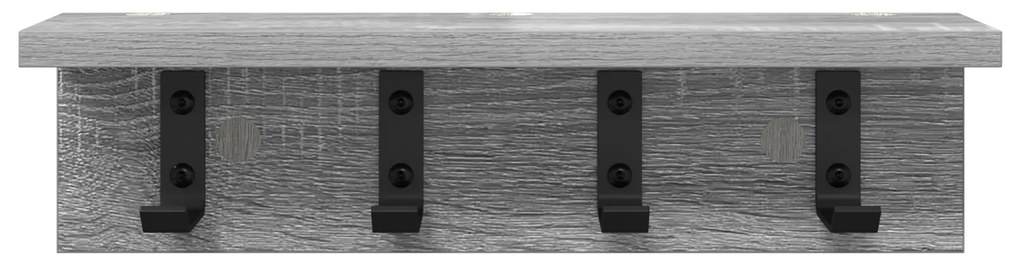 vidaXL Τοίχου Κρεμάστρα με ράφι Γκρι sonoma 40 x 10.5 x 10.5 εκ