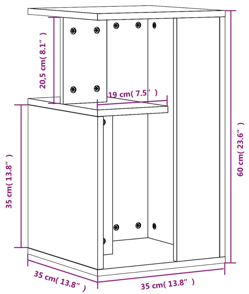 ΒΟΗΘΗΤΙΚΟ ΤΡΑΠΕΖΙ ΚΑΠΝΙΣΤΗ ΔΡΥΣ 35X35X60 ΕΚ. ΕΠΕΞΕΡΓΑΣΜΕΝΟ ΞΥΛΟ 840741