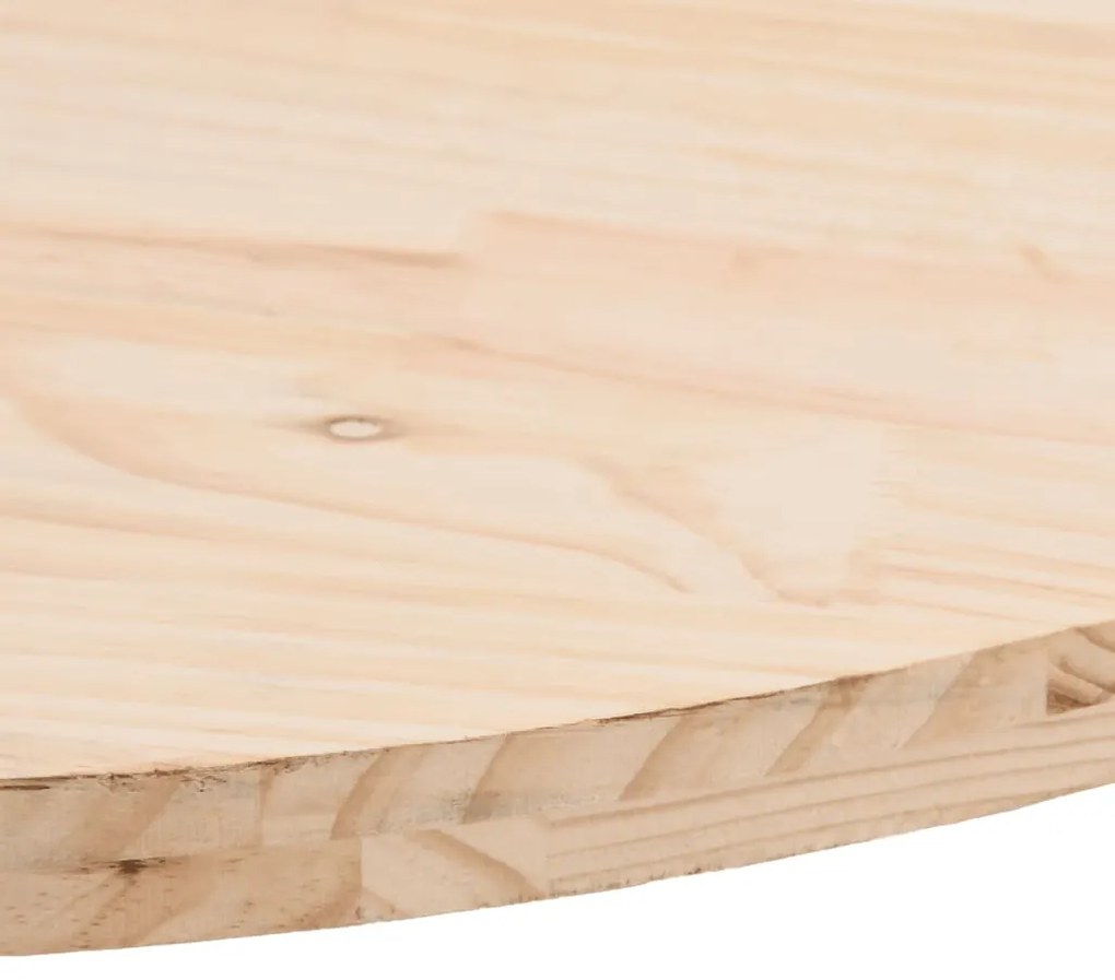 vidaXL Επιφάνεια Τραπεζιού Οβάλ 80x40x2,5 εκ. από Μασίφ Ξύλο Πεύκου