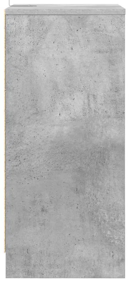vidaXL Κομοδίνο Σκυρόδεμα Γκρι 40 x 30 x 467 εκ Επεξεργασμένο ξύλο