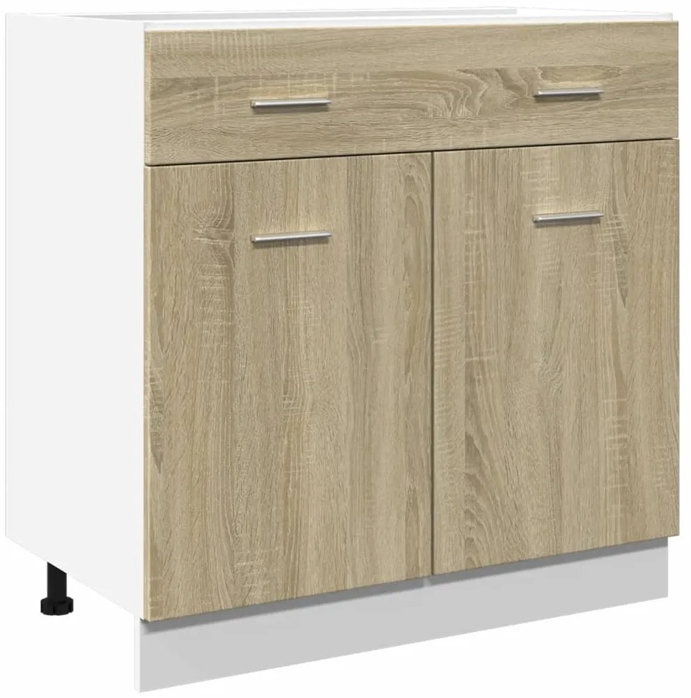 vidaXL Ντουλάπι με Συρτάρι Lyon Sonoma Δρυς 80x46x81,5 εκ. Επεξ. Ξύλο