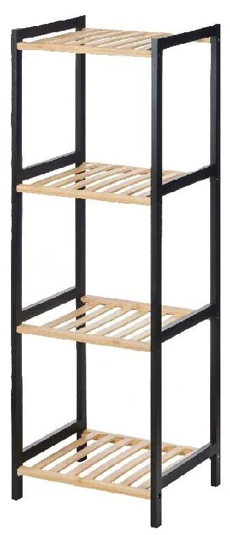 Ράφια Μπάνιου Berilo Μαύρο Φυσικό 35 x 30 x 100 cm 35,2 x 100,2 x 30,2 cm