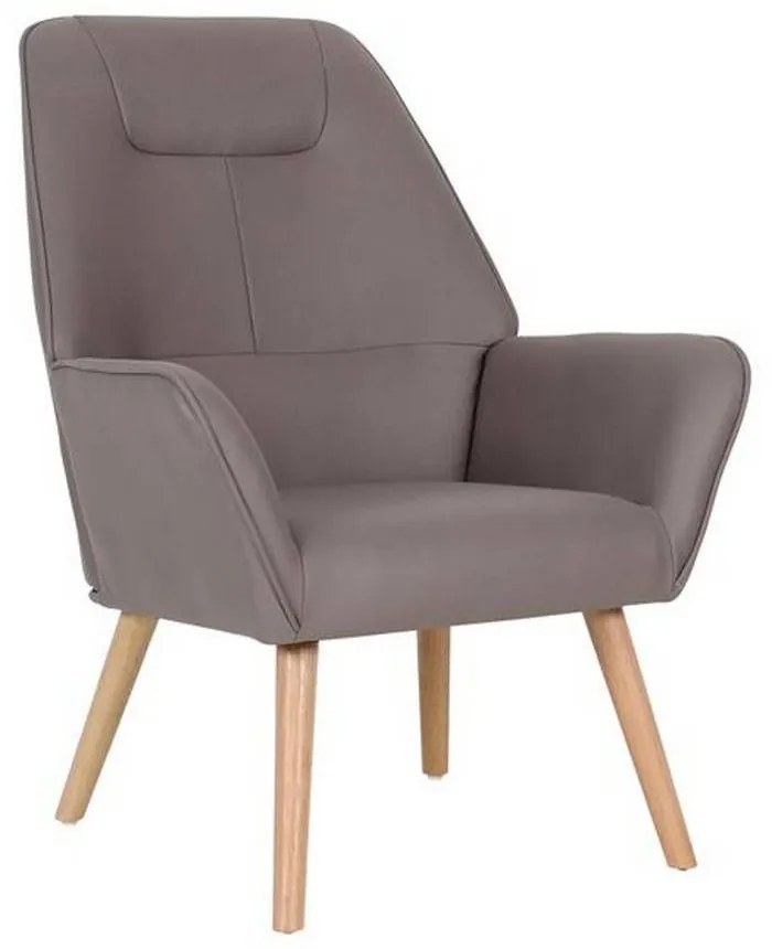 Πολυθρόνα Nattaly Light Brown K/D Ε7140,2 76x74x101cm Wood, Fabric