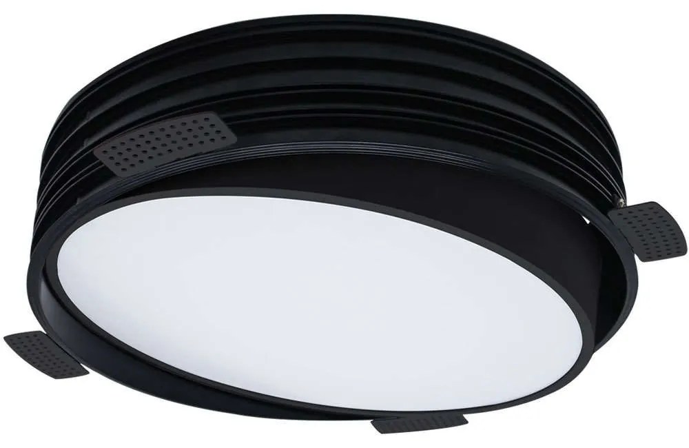 Σποτ Χωνευτό VK/04348/B/W/55 Φ48,6x8,8cm Led 3100Lm 40W 3000K Black VKLed Στρόγγυλο