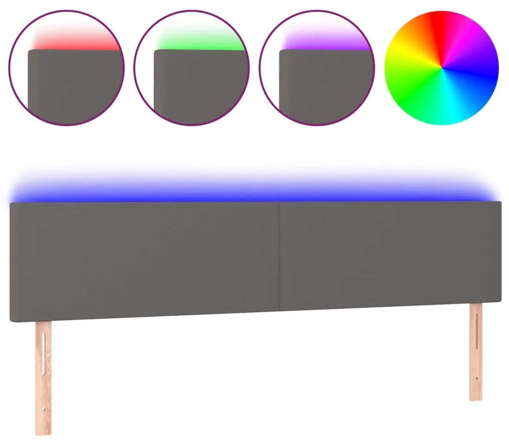 ΚΕΦΑΛΑΡΙ ΚΡΕΒΑΤΙΟΥ LED ΓΚΡΙ 160X5X78/88 ΕΚ. ΑΠΟ ΣΥΝΘΕΤΙΚΟ ΔΕΡΜΑ 3121432