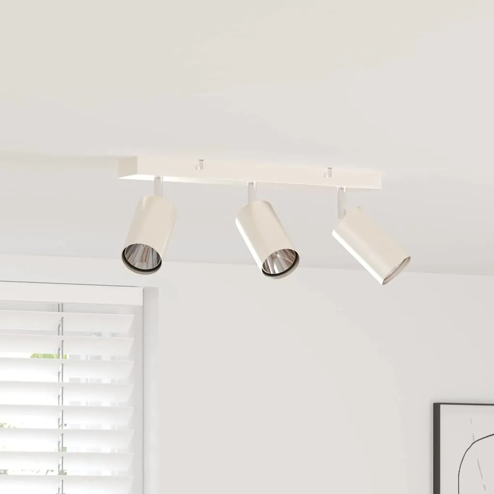 vidaXL Σποτ οροφής Βουρτσισμένο Νίκελ 38 x 5.5 x 16.5 εκ Ατσάλι