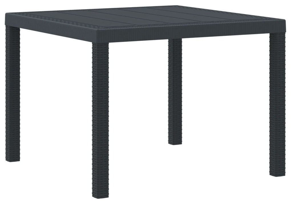 vidaXL Σετ Τραπεζαρίας Κήπου 3 pcs Ανθρακί 100 x 100 x 73 εκ Πλαστικό