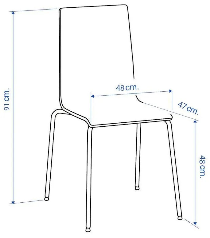 Καρέκλα Τραπεζαρίας Marietta Fylliana Γκρί 48x47x91 εκ. 2αδα