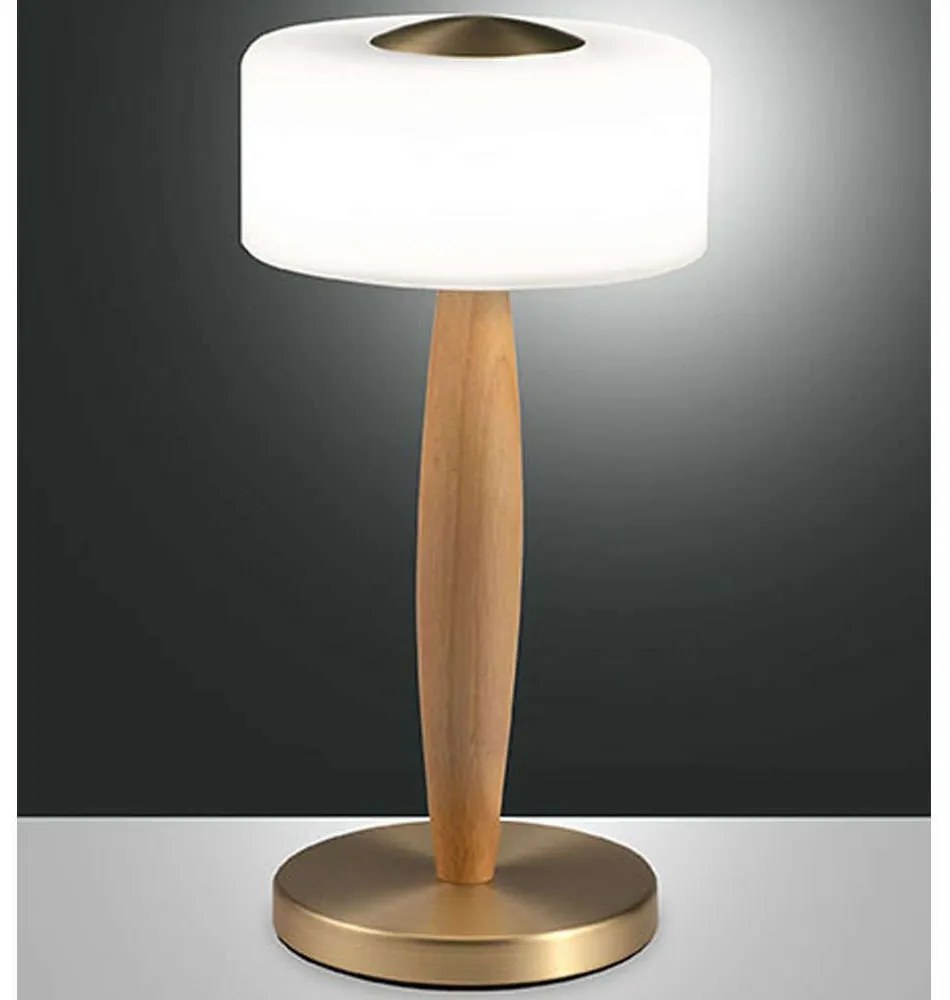 Φωτιστικό Επιτραπέζιο Elea 3761-30-119 Φ15x29cm Dim Led 860lm 8W Brass Fabas Luce