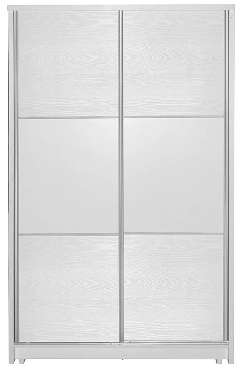 249-000022 Ντουλάπα ρούχων Griffin pakoworld δίφυλλη με συρόμενες πόρτες χρώμα λευκό 121x56.5x180.5εκ PARTICLE BOARD WHITE, 1 Τεμάχιο