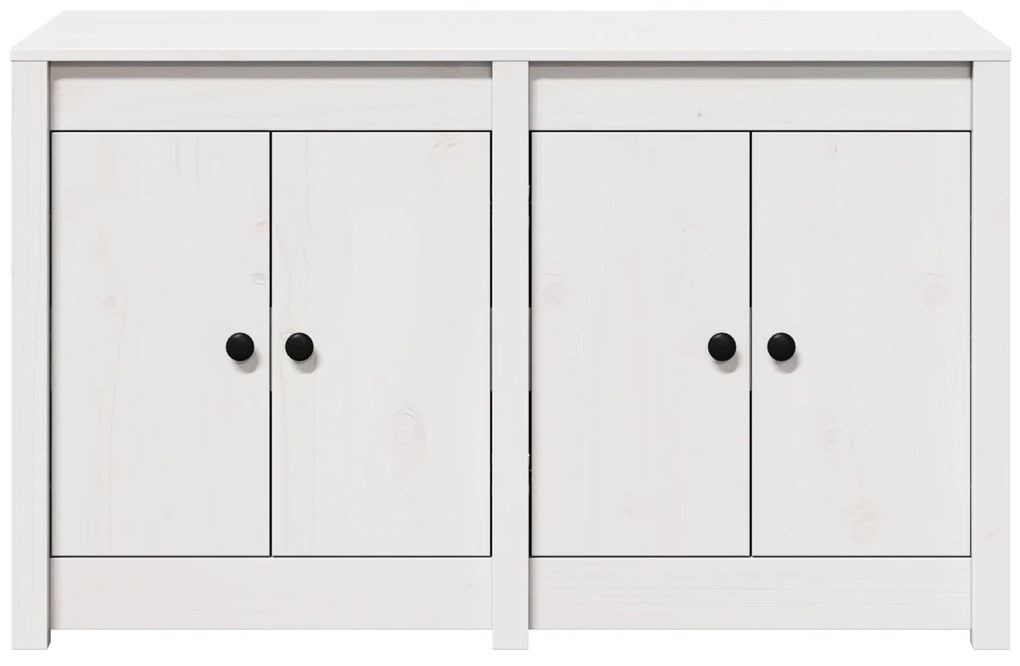 vidaXL Ντουλάπι Εξωτερικής Κουζίνας Λευκό 106x55x64 εκ. Μασίφ Ξύλο Πεύκου