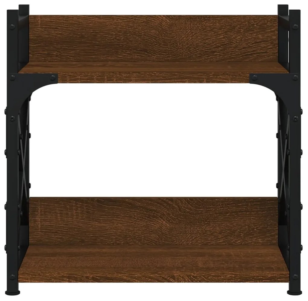 vidaXL Βάση Εκτυπωτή 2 Επιπέδων Καφέ Δρυς 40x20x40 εκ Επεξ. Ξύλο