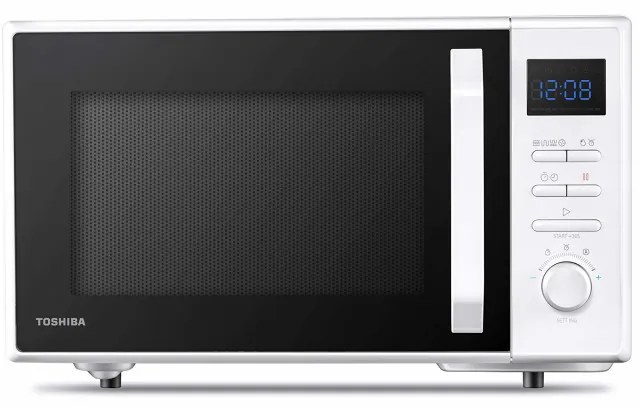 Φούρνος μικροκυμάτων Toshiba MW2-AC25TWH, 25 l, 950W, Grill 1150W, 4 επίπεδα, Ψηφιακή οθόνη, Χρονοδιακόπτης, Λευκό