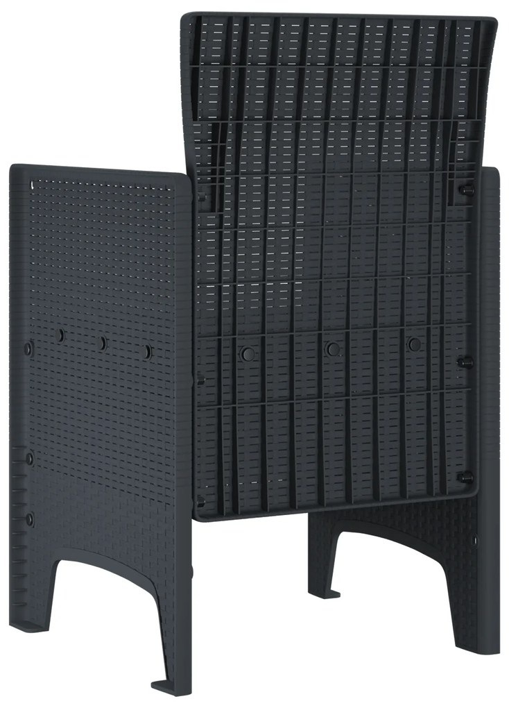 vidaXL Καρέκλες Κήπου με Μαξιλάρια 2 pcs Ανθρακί 53 x 49 x 85 εκ.