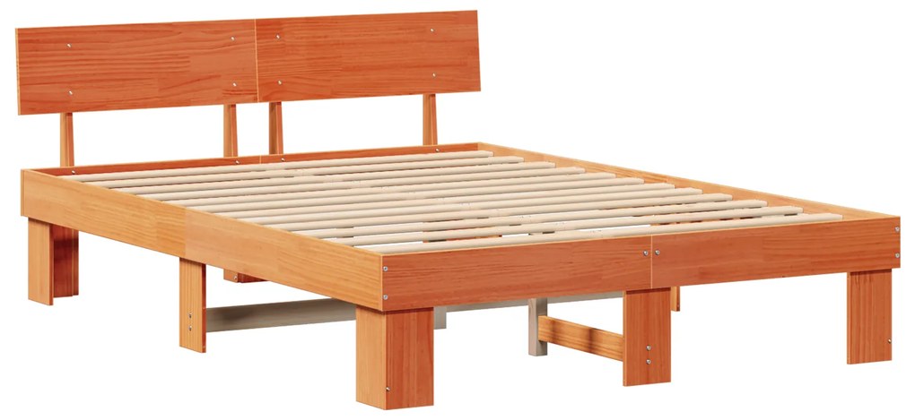 vidaXL Σκελετός Κρεβατιού Καφέ κεριού 160 x 200 cm Ξύλο πεύκου