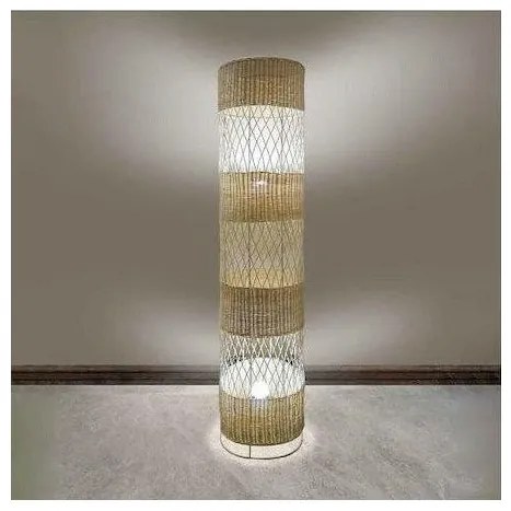 Επιδαπέδιο Φωτιστικό E27 Rattan Φυσικό 124-01246-10 Luma Lighting-124-01246-10-Μπεζ 124-01246-10