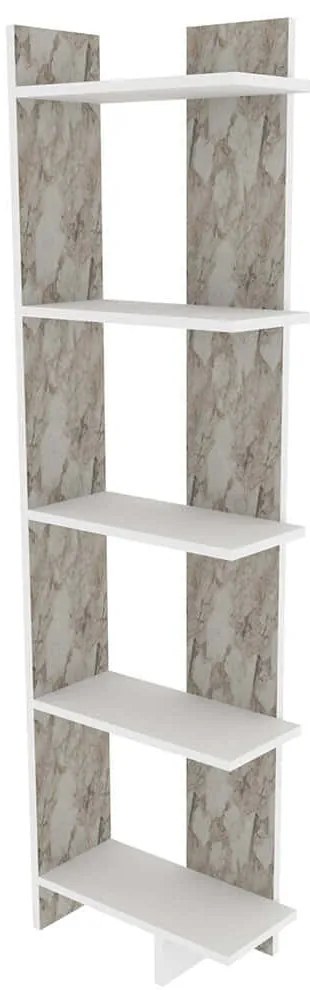 Ραφιέρα Δαπέδου Alis 322RTC1180 45,2x21,6x180cm Marble Effect White