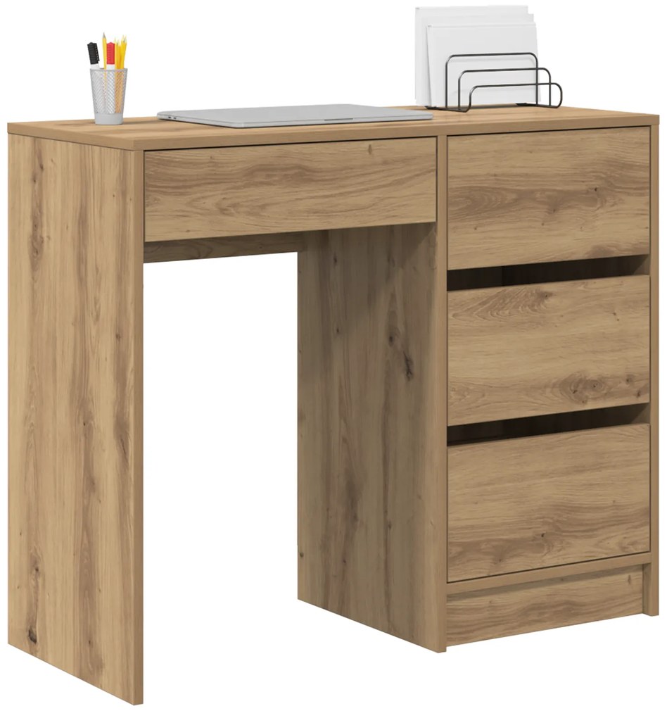 vidaXL Γραφείο artisan δρυς 90 x 37.5 x 75 εκ Επεξεργασμένο ξύλο