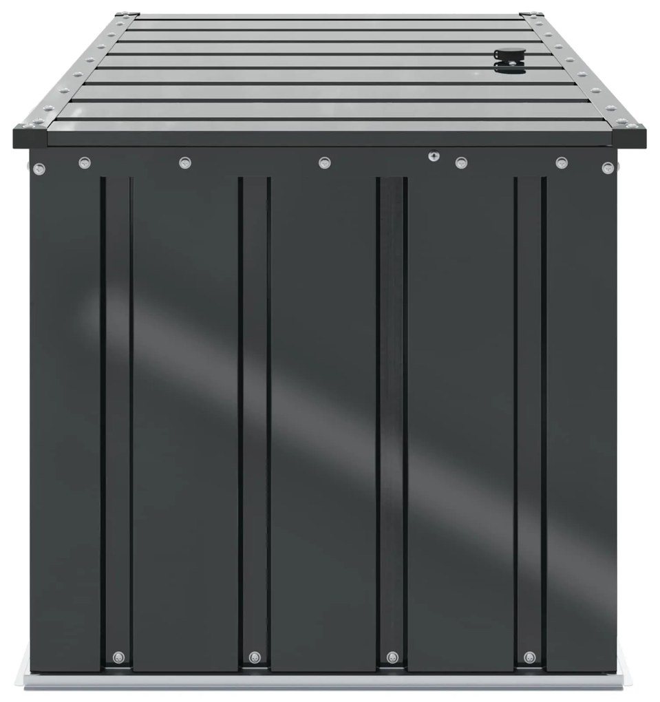 vidaXL Κουτί αποθήκευσης κήπου Μαύρο 101 x 56,5 x 50 εκ Ατσάλι