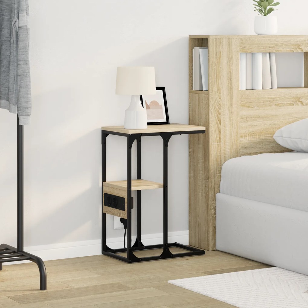 vidaXL Κομοδίνο Sonoma Δρυς 41.5 x 26 x 60.5 εκ Επεξεργασμένο ξύλο