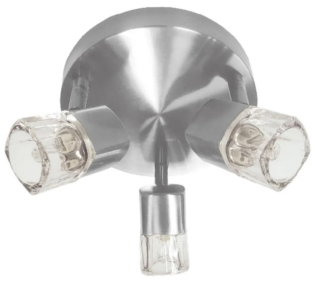 Φωτιστικό Spot Luminairies 0901063NM Silver Metal, Glass