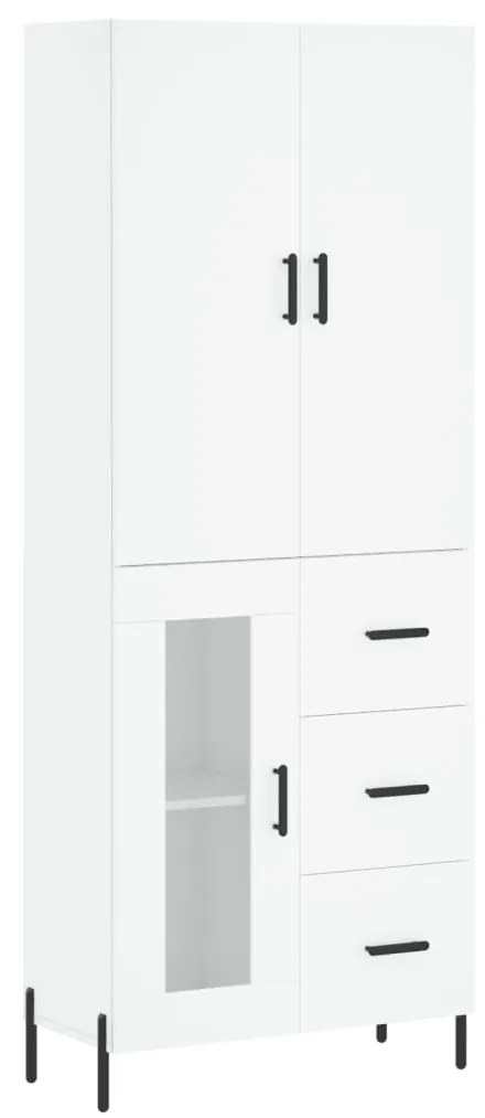 vidaXL Ντουλάπι Λευκό 69,5x34x180 εκ. από Επεξεργασμένο Ξύλο