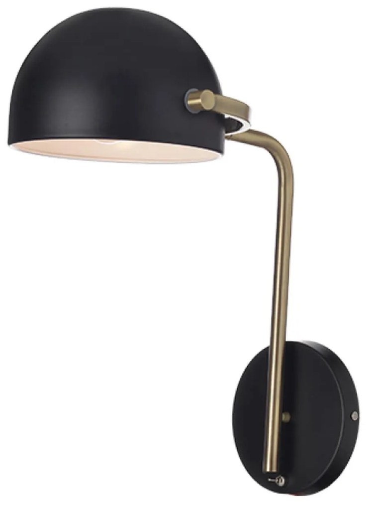 Φωτιστικό Τοίχου ML306061W Black Metal