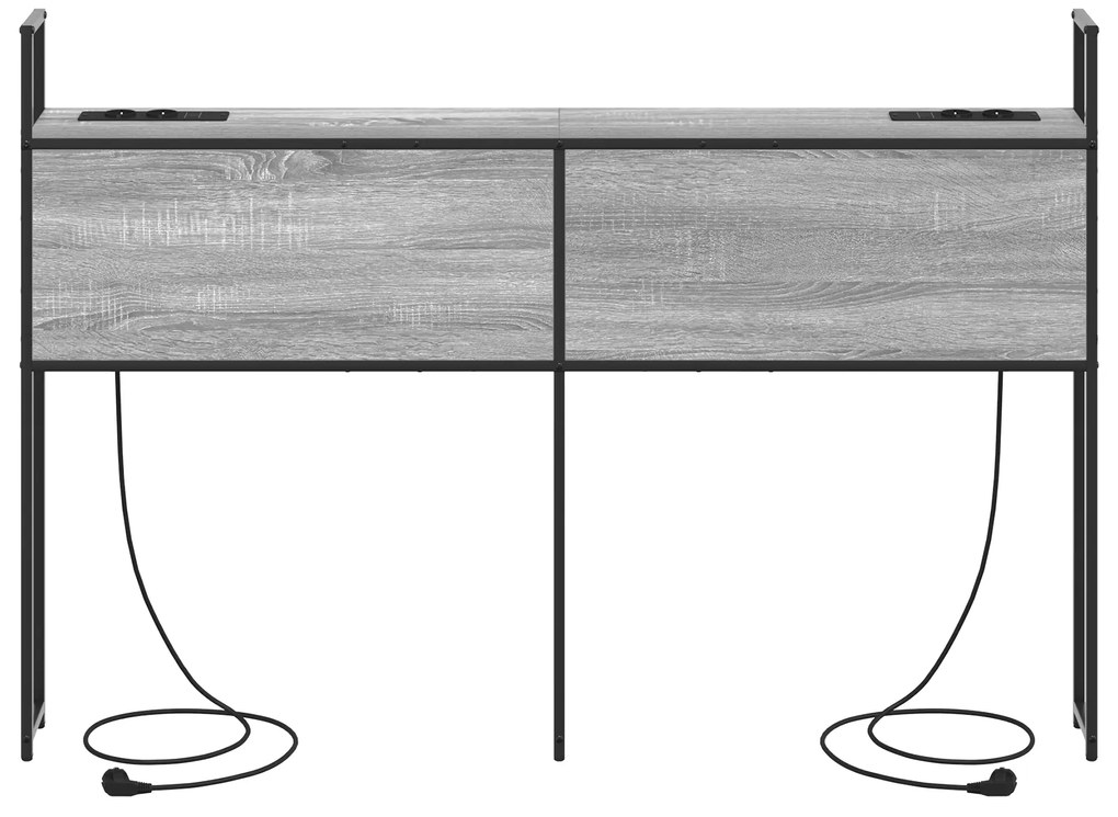 vidaXL Κεφαλάρι Αποθήκης Γκρι sonoma 135 cm Επεξεργασμένο ξύλο