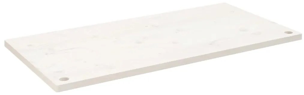 vidaXL Επιφάνεια Γραφείου Λευκή 110x60x2,5 εκ. από Μασίφ Ξύλο Πεύκου