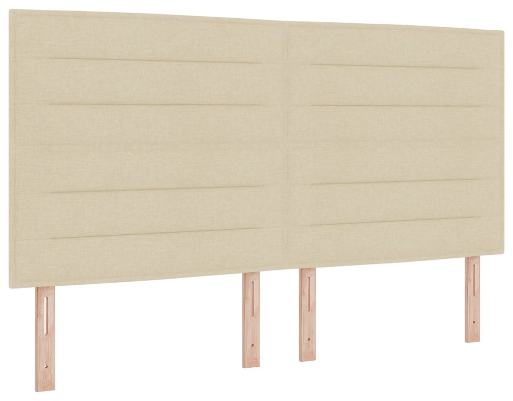 vidaXL Κρεβάτι με Στρώμα Κρεμ 180x200 εκ. Υφάσματος