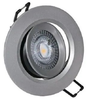 Σποτ Χωνευτό LED Ψευδορoφής Κινητό Στρογγυλό 7W Lumen-21-07161-Ασημί 21-07161