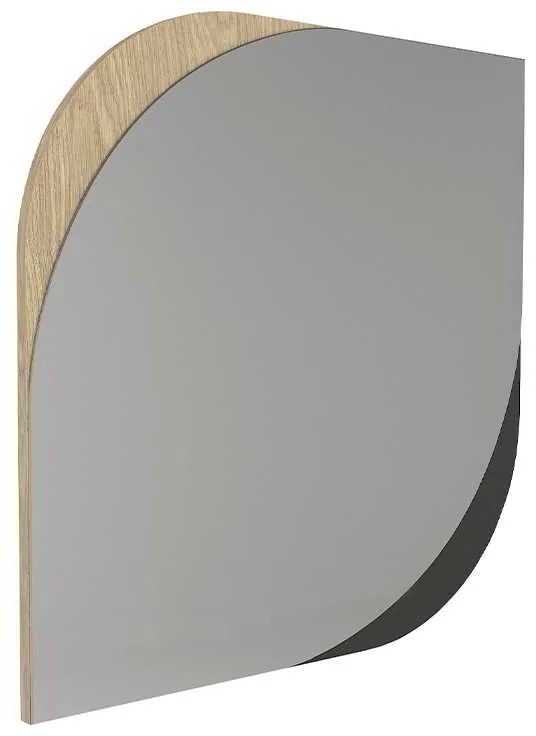 Καθρέπτης τοίχου Lava Μegapap χρώμα rota oak - ανθρακί 70x2,2x70εκ.