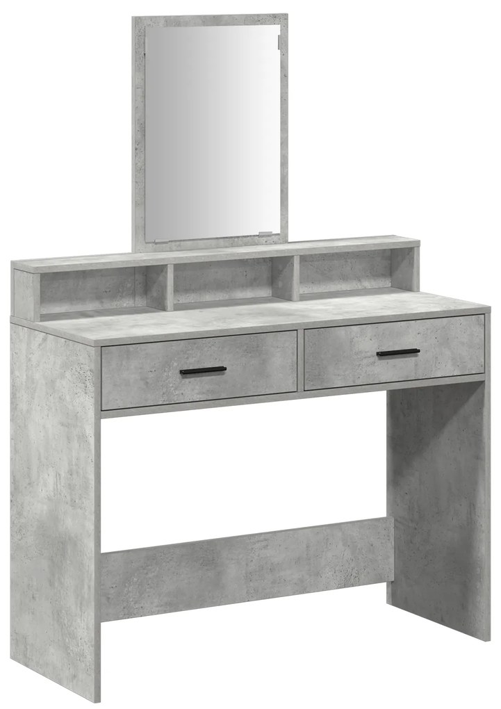 vidaXL Τουαλέτα με Συρτάρια Γκρι Σκυρόδεμα 100x41x140 εκ.