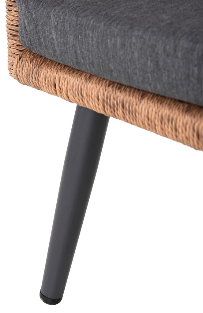 ΣΑΛΟΝΙ ΕΞ.ΧΩΡΟΥ 4ΤΜΧ FREJA HM6057.03 ΑΛΟΥΜ.ΑΝΘΡΑΚΙ-PE RATTAN ΜΠΕΖ-ΑΝΘΡΑΚΙ ΜΑΞΙΛΑΡΙΑ