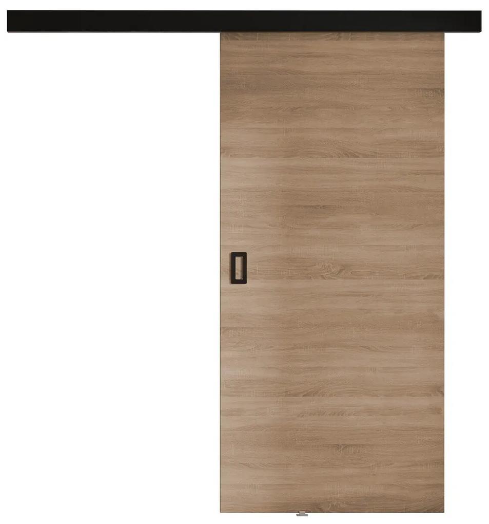 Συρόμενες πόρτες Dover 169, 26 kg, Sonoma οξιά, Πλαστικοποιημένη μοριοσανίδα, Ανοιχτό καφέ, Αλουμίνιο | Epipla1.gr