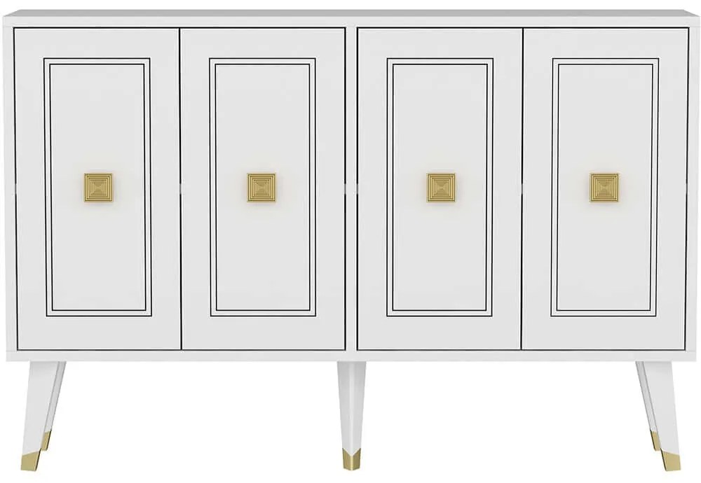 Μπουφές Hartin 327ODS1227 120x30x80cm White Μοριοσανίδα, Μελαμίνη