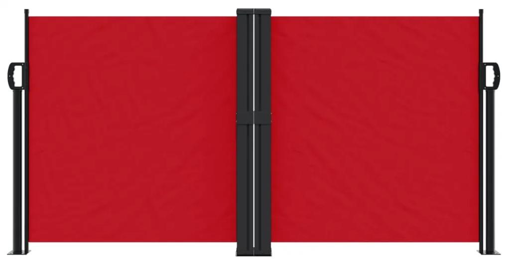 vidaXL Σκίαστρο Πλαϊνό Συρόμενο Κόκκινο 120 x 1200 εκ.