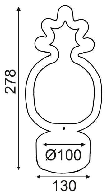 ΑΝΑΝΑΣ, 41 NEON LED ΛΑΜΠΑΚΙΑ ΜΕ ΜΠΑΤΑΡΙΑ (3xAA)/USB, ΠΡΑΣΙΝΟ &amp; ΚΙΤΡΙΝΟ, IP20, 13x10x27.8cm
 - FPINAPPLENEON2A - FPINAPPLENEON2A