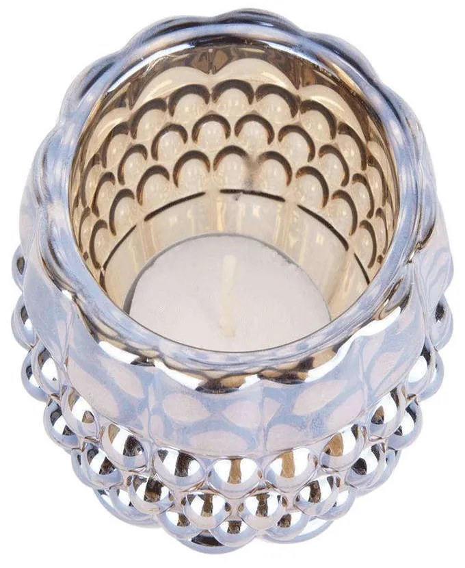 Κηροπήγιο Για Ρεσώ Sparkle Dots  PT3767BR Φ8x6cm Brown Present Time Glass