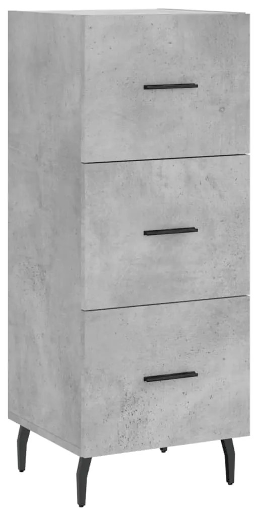 vidaXL Ντουλάπι Γκρι Σκυροδέματος 34,5x34x180 εκ. Επεξεργασμένο Ξύλο