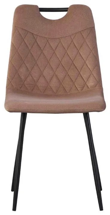 Καρέκλα 003 Fylliana με Μεταλλικά πόδια και Ύφασμα Βελούδο Καφέ 44x54x85 εκ. 4αδα 44x54x85 εκ.